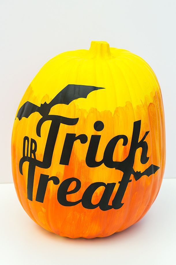 Trick or treat pumpkin decal