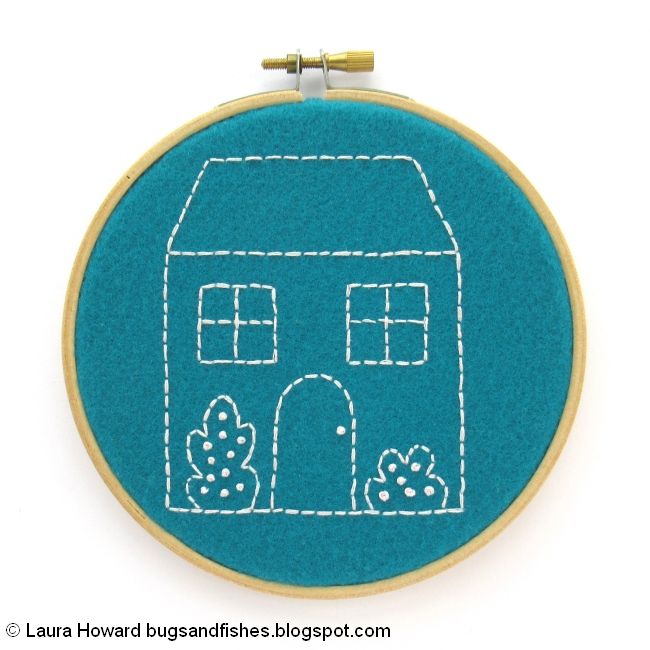 Cute House Embroidery Pattern