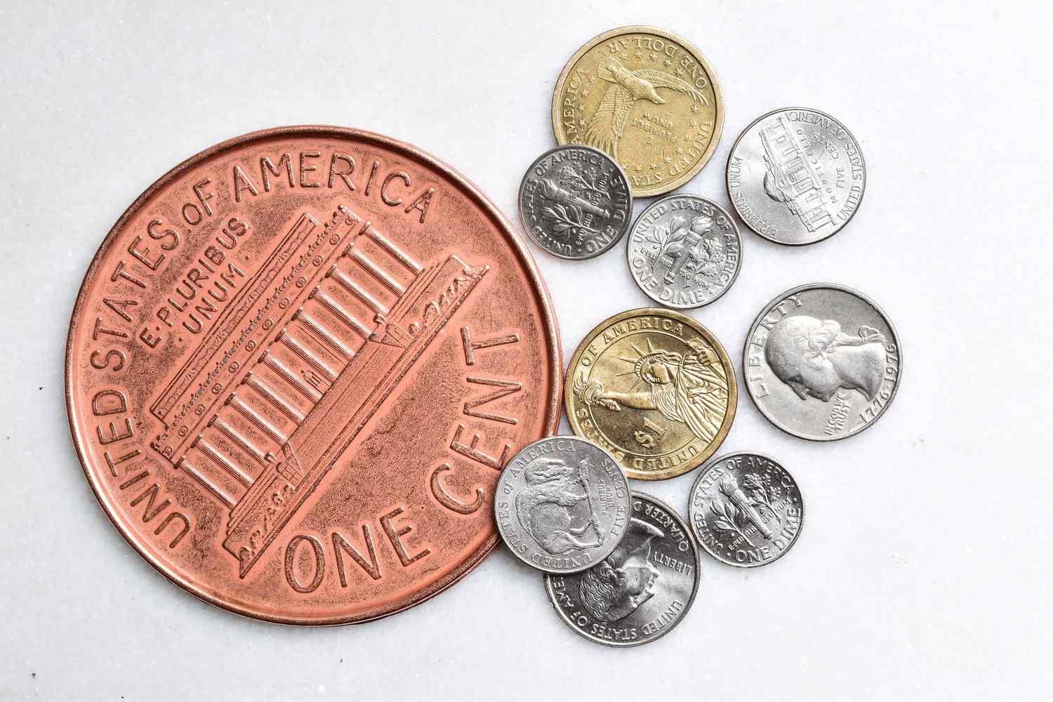 美国的硬币。