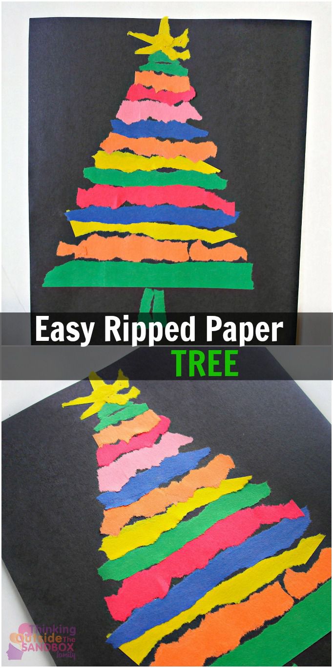 容易撕纸树工艺