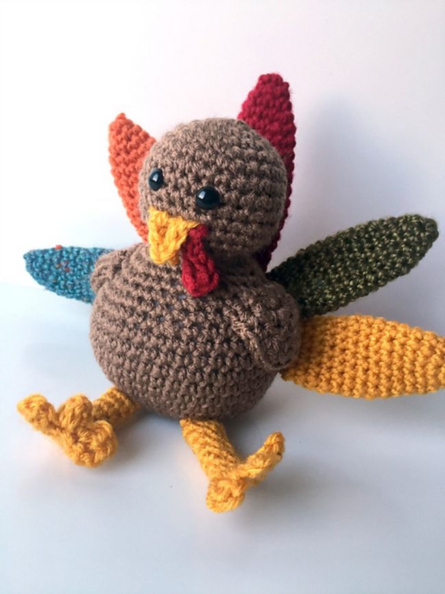 Colorful Crochet Turkey Free Pattern