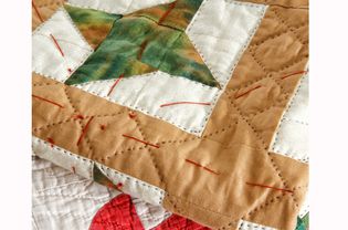 Quilt with Basting Stitches