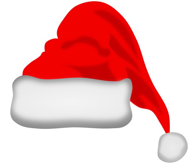 一顶红白相间的圣诞帽。