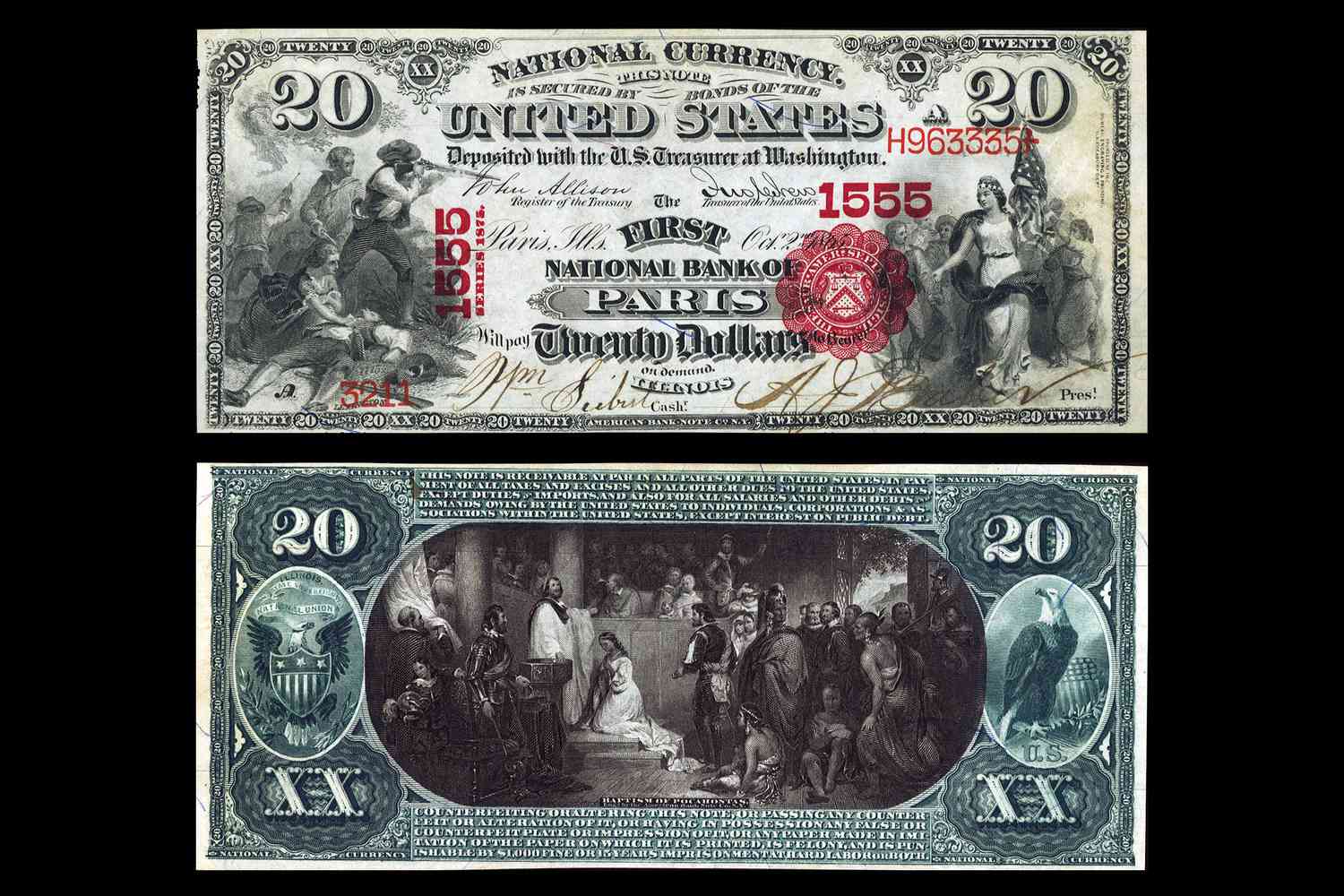 1875年，国家银行发行纸币