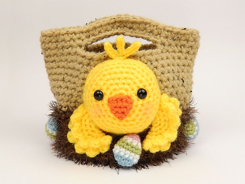 Easter Chick Tote Bag with Eggs