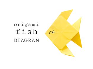 传统Origami Fish Diagram