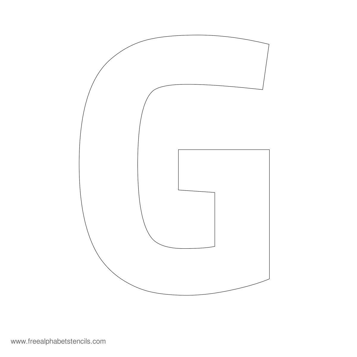 字母“G”的模板