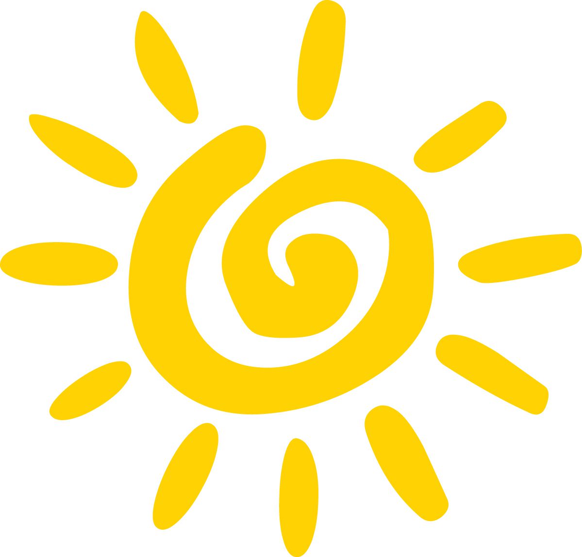 A clipart image of the sun