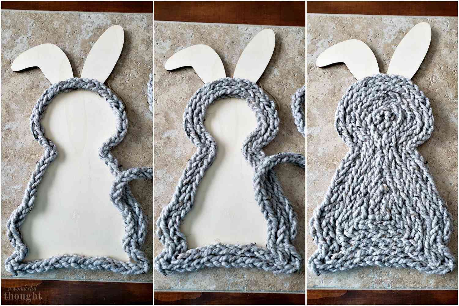 手指针织兔子装饰