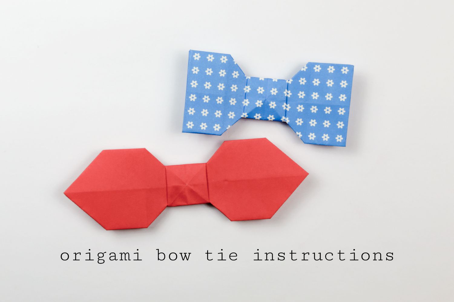 简单的折纸领结教程