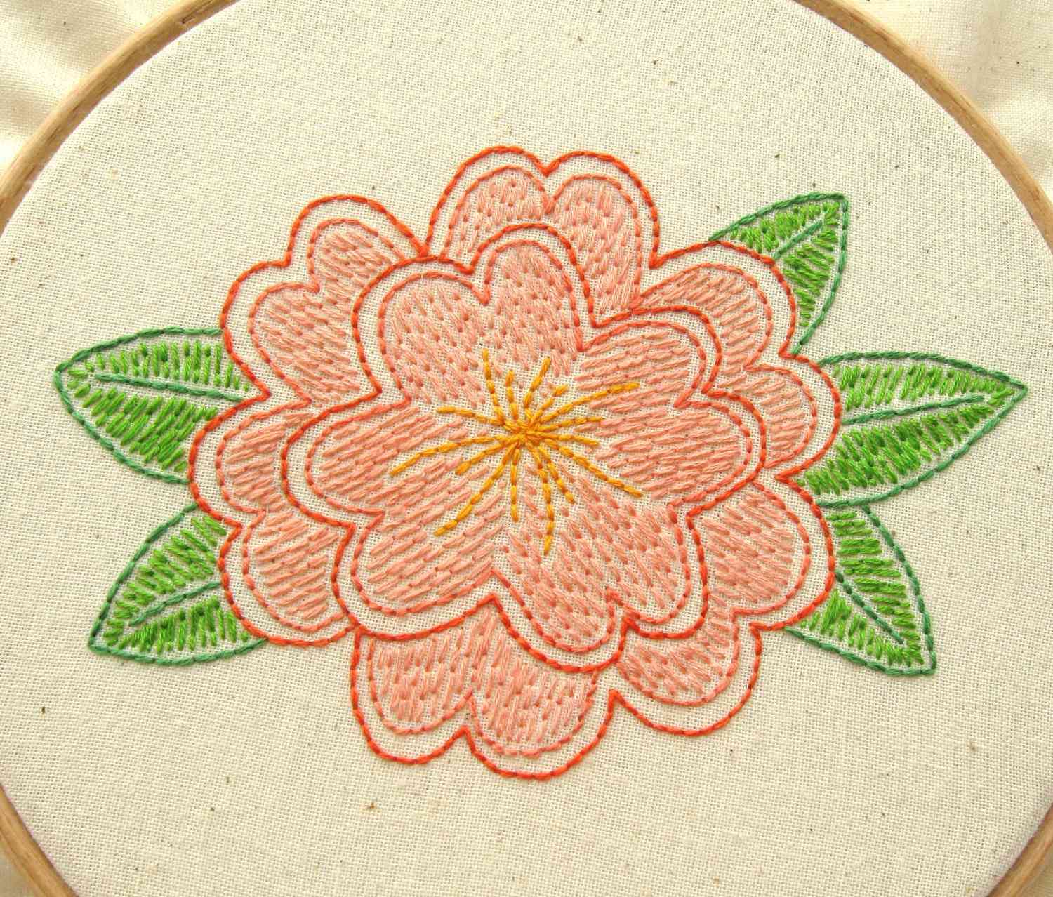 Romantic Flowers Hand Embroidery Pattern