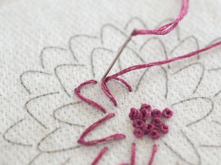 Stitching the Chrysanthemum With Fly Stitch