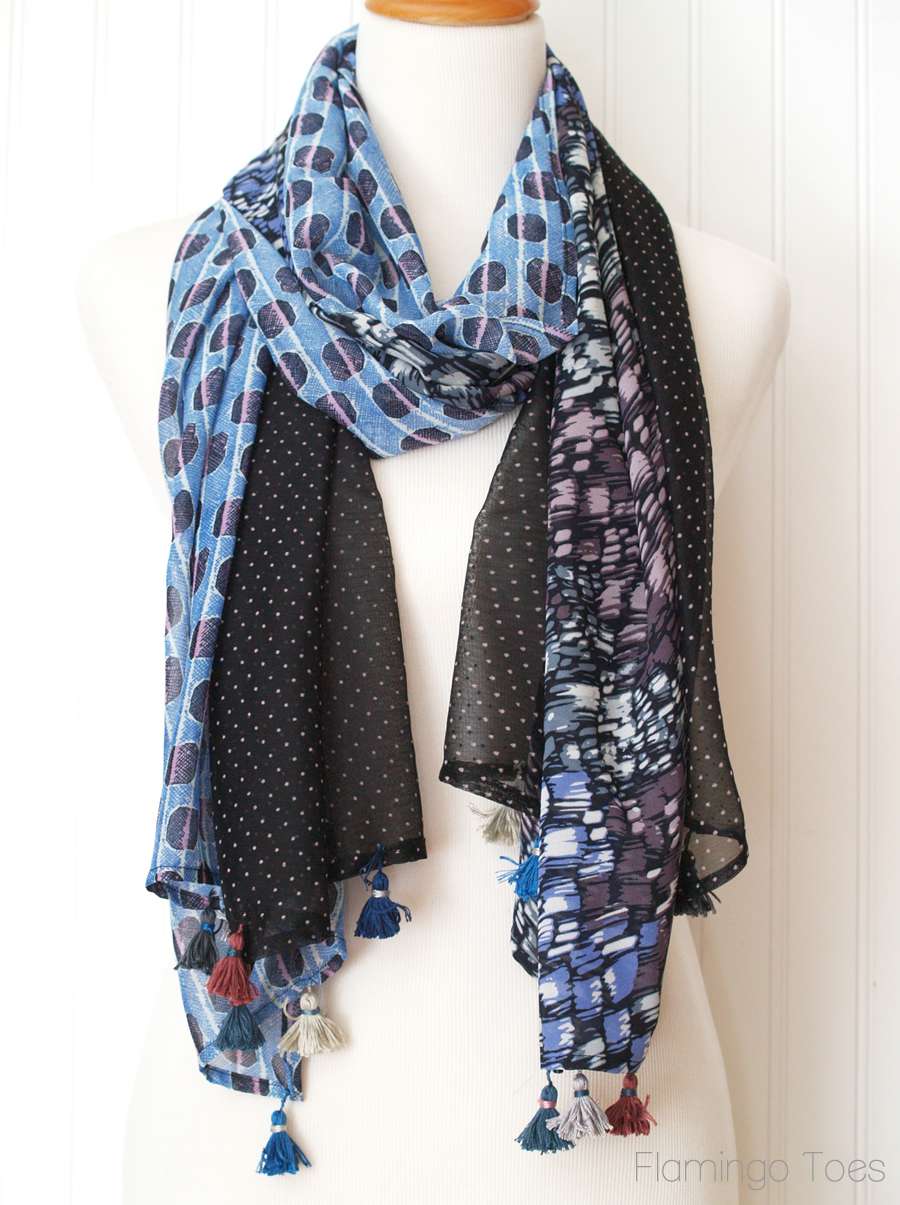 boho patchwork scarf diy tutorial