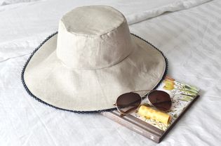 DIY亚麻太阳帽子