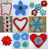 Free Patterns for Crocheting Appliques, Motifs and Shapes