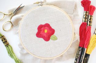 Embroidering Bold Flowers