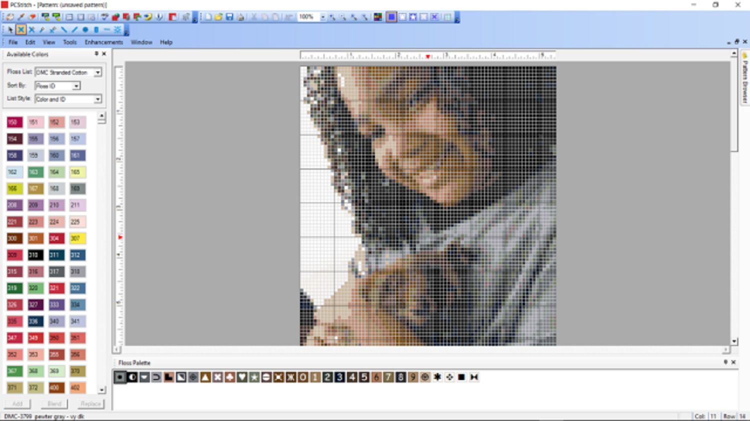 图案制作软件用于转移照片的针尖