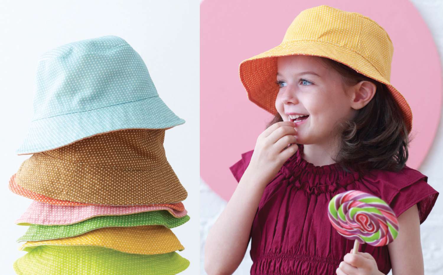 Children's Reversible Bucket Hat Sewing Pattern