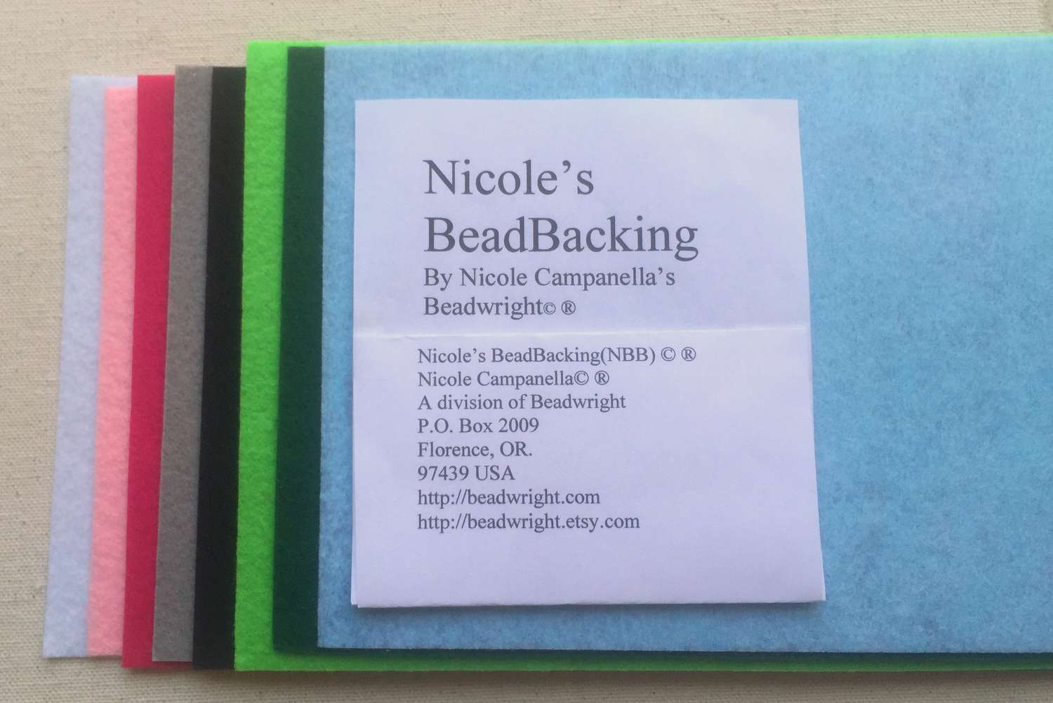 Nicole's Bead Backing bead embroidery foundation
