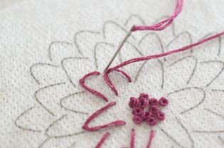 Stitching the Chrysanthemum With Fly Stitch