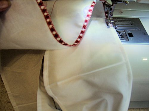 decorative stitching on a hem