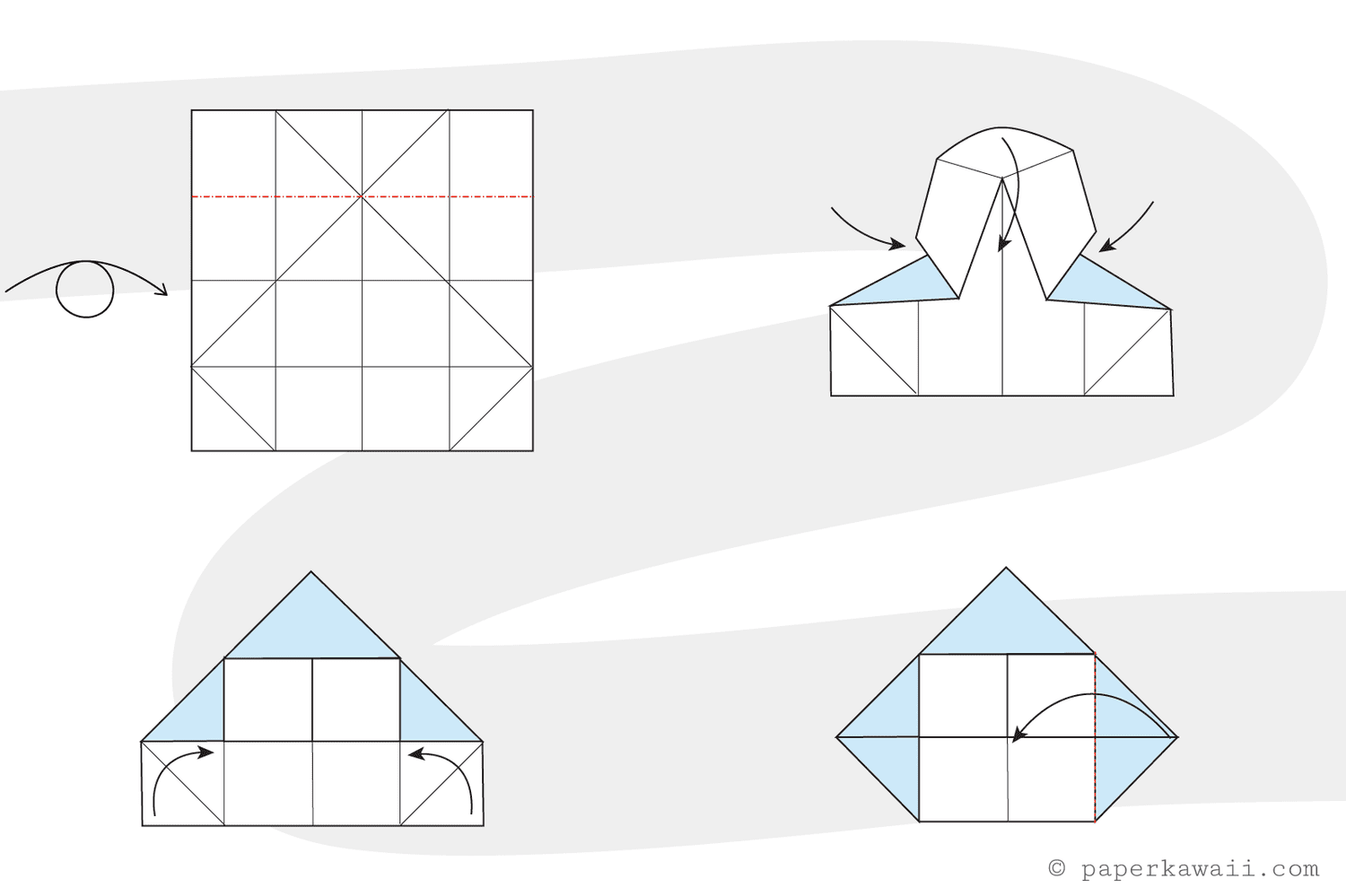 origami house tutorial 03