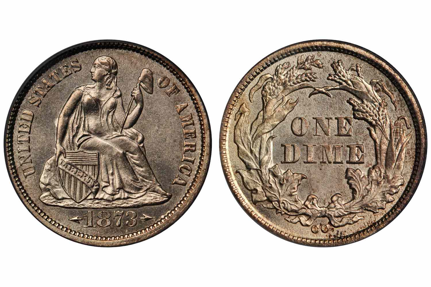 1873-CC自由座角硬币-日期箭头