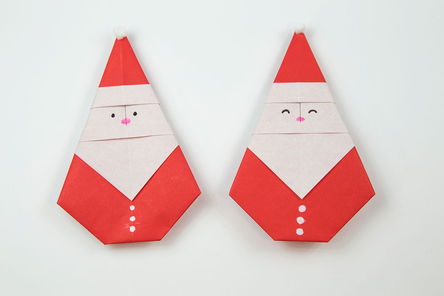 Two origami Santas