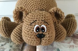 Teddy Bear Couch Hugger Crochet Pattern