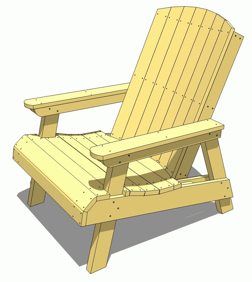 黄色图的阿迪朗达克椅子