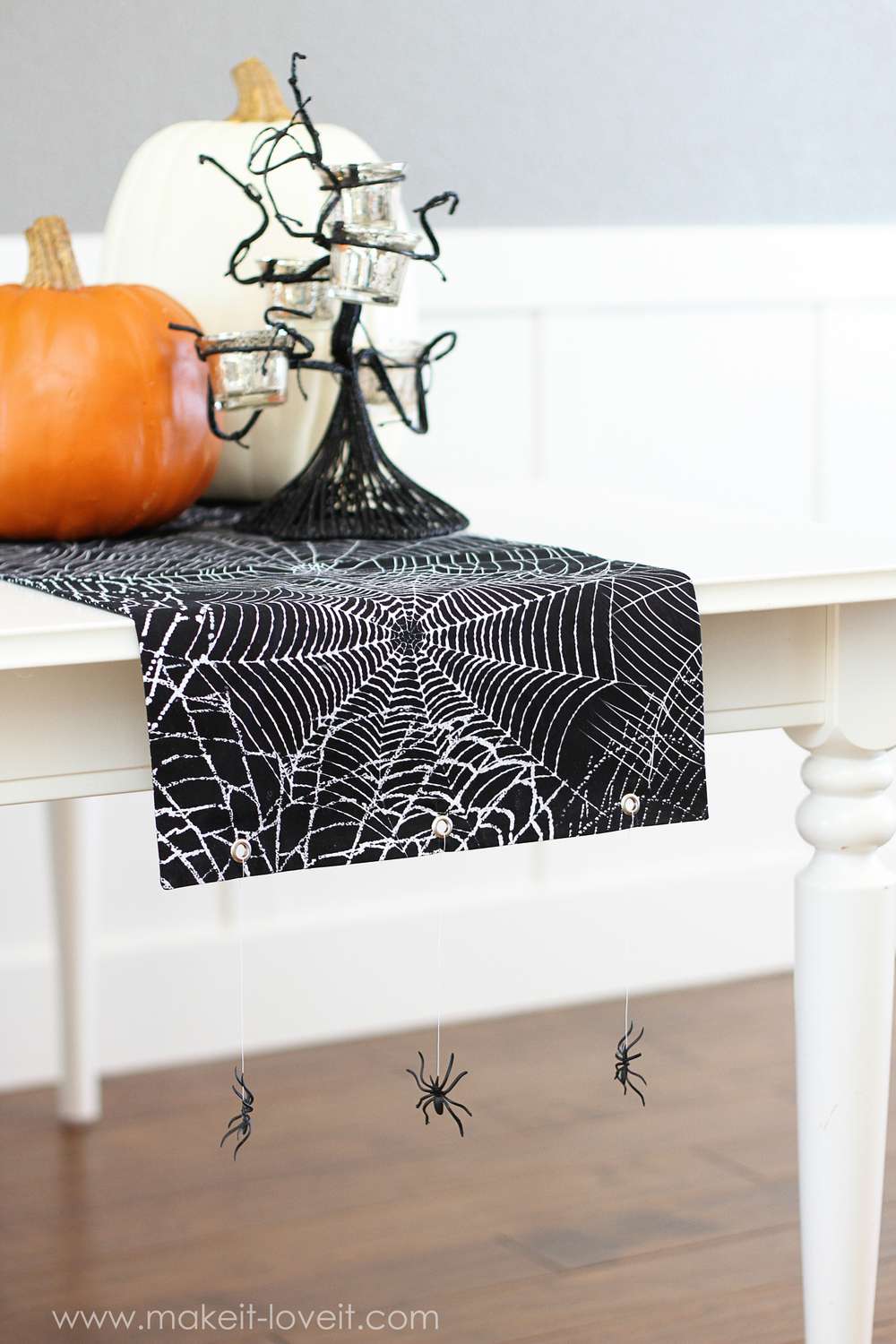 Hanging Spiders Table Runner