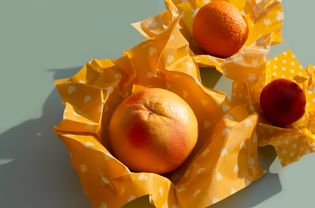 oranges in beeswax wrap