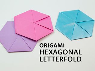 origami hexagonal letterfold tutorial 01