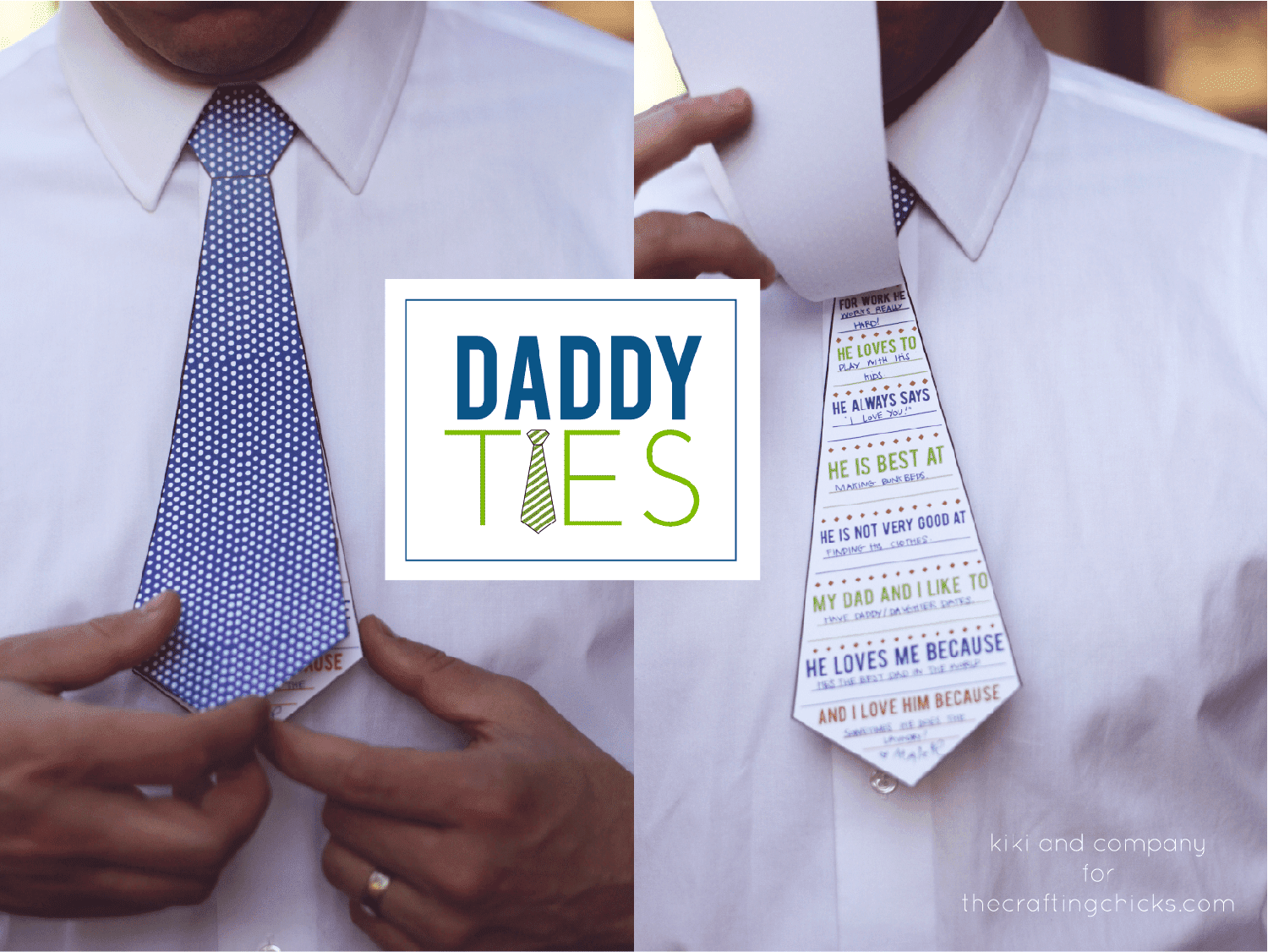 父亲节贺卡兼作领带的男人