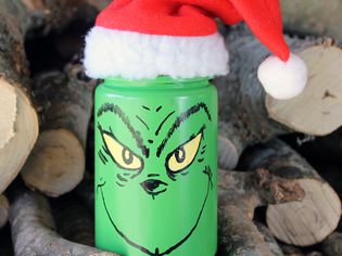 圣诞怪杰梅森罐为孩子们的圣诞工艺品
