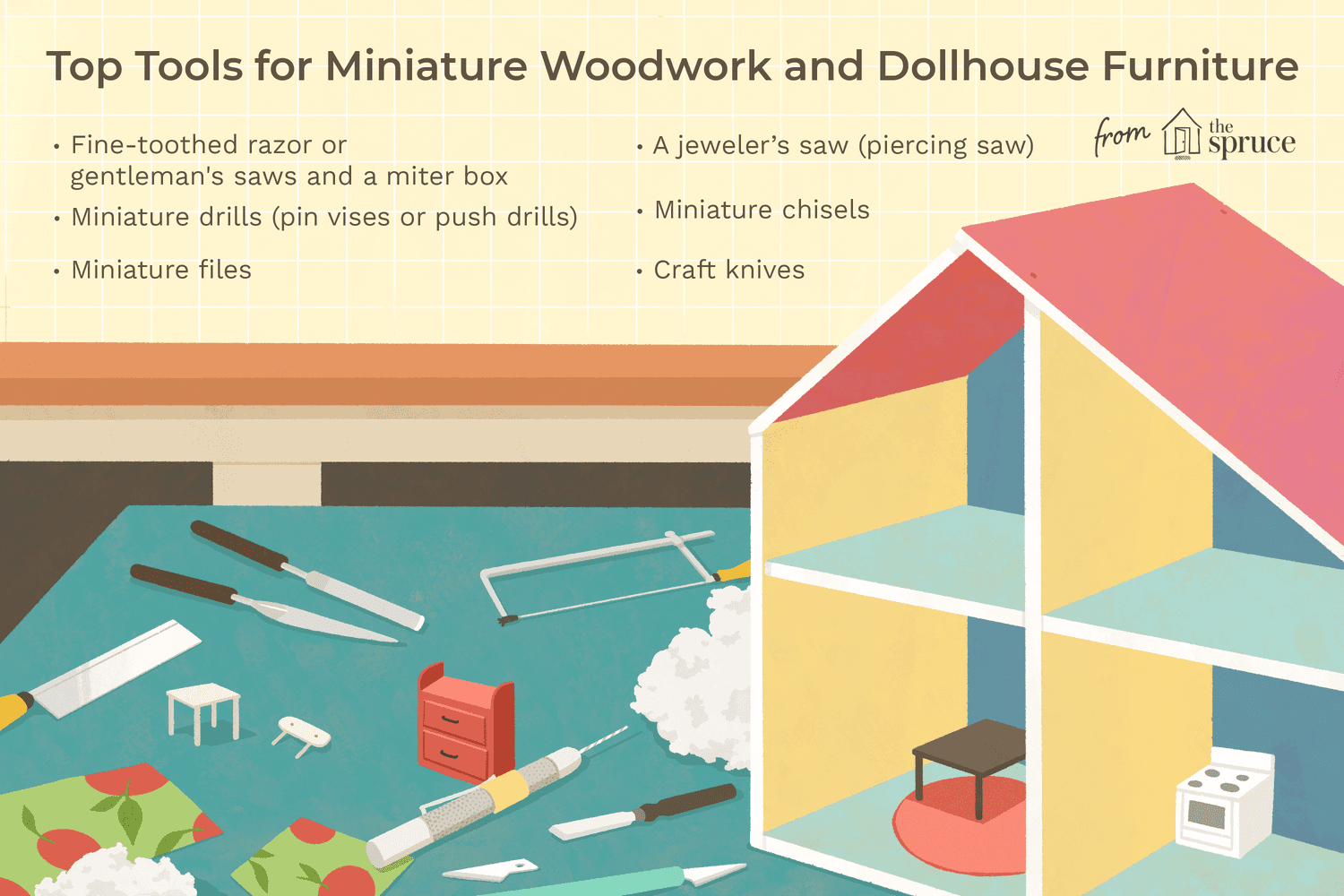 top tools for miniature woodwork and dollhouse furniture