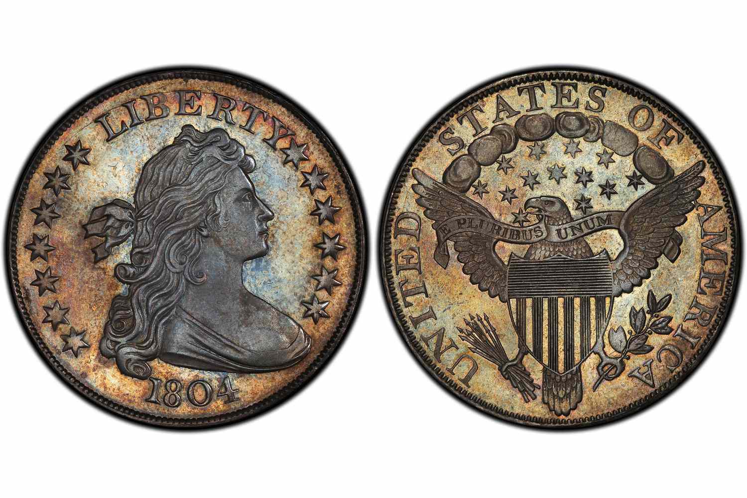 1804年悬挂半身像银元，一级，沃特-蔡尔兹标本