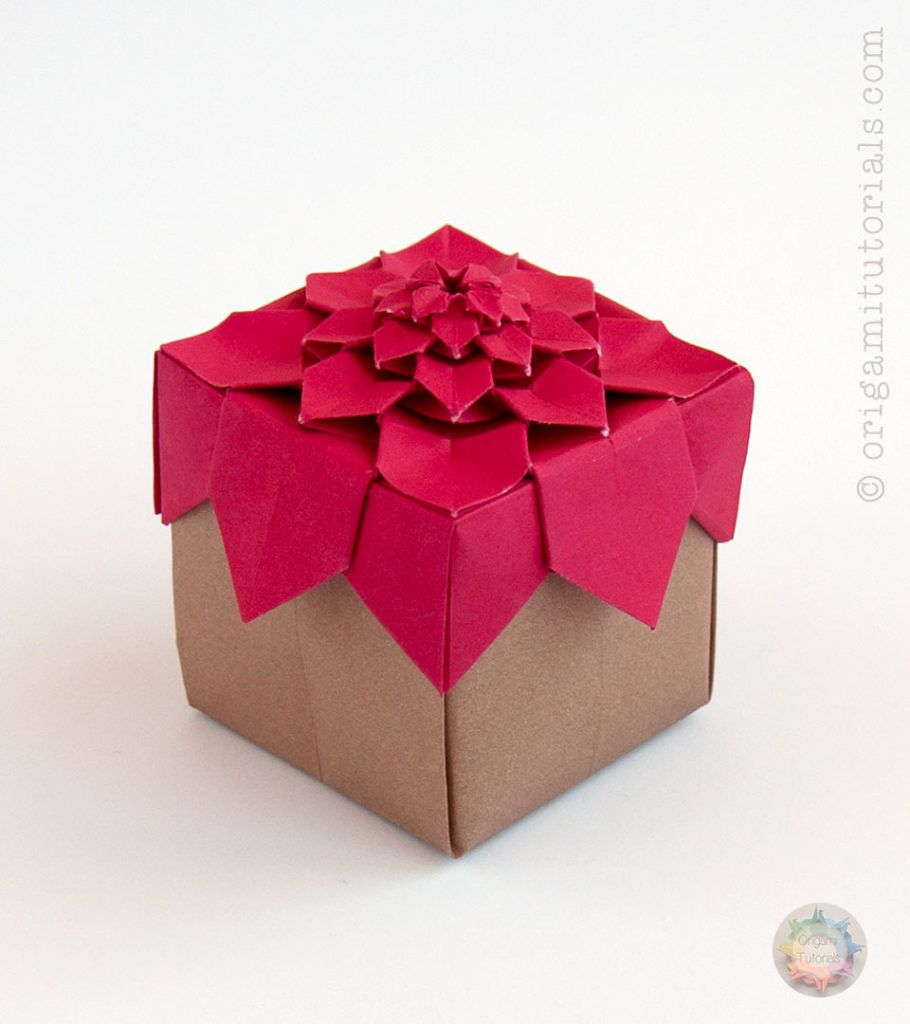 折纸绣球镶嵌盒