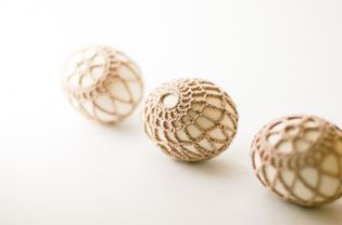 Crochet-covered Easter eggs
