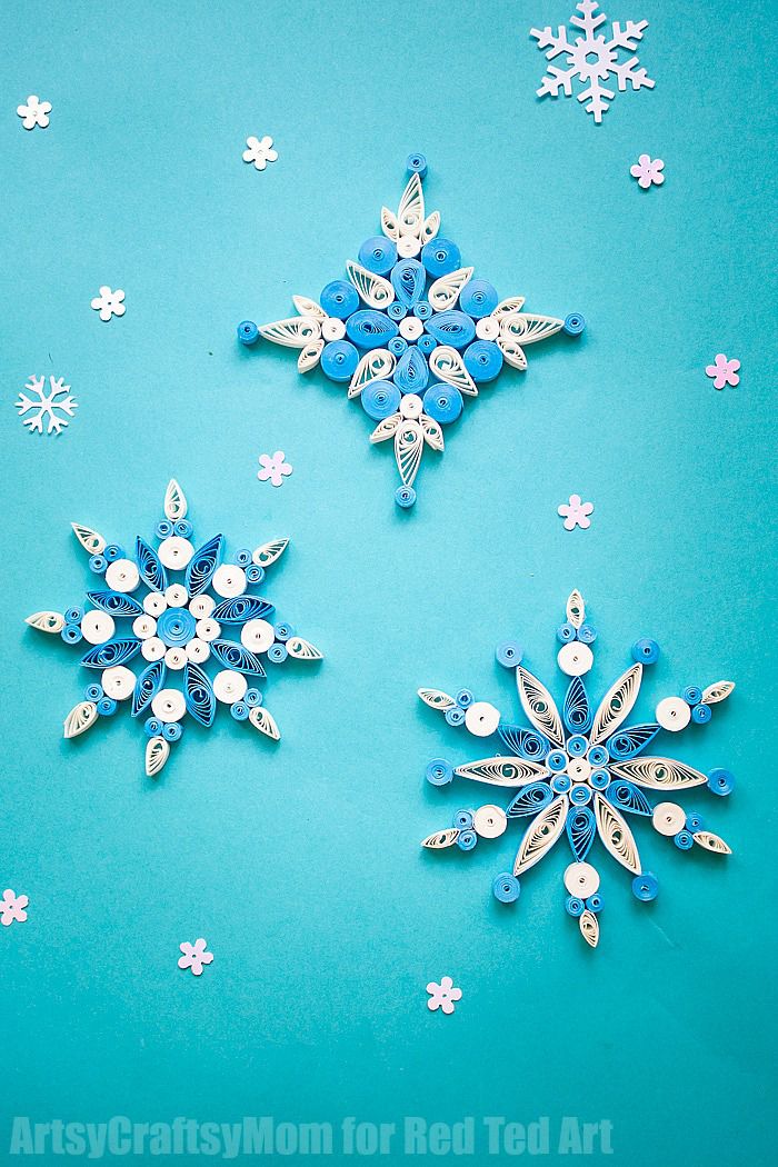Quilled snowflakes
