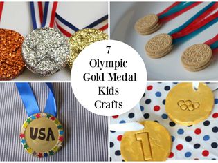 7枚奥运金牌的孩子工艺品