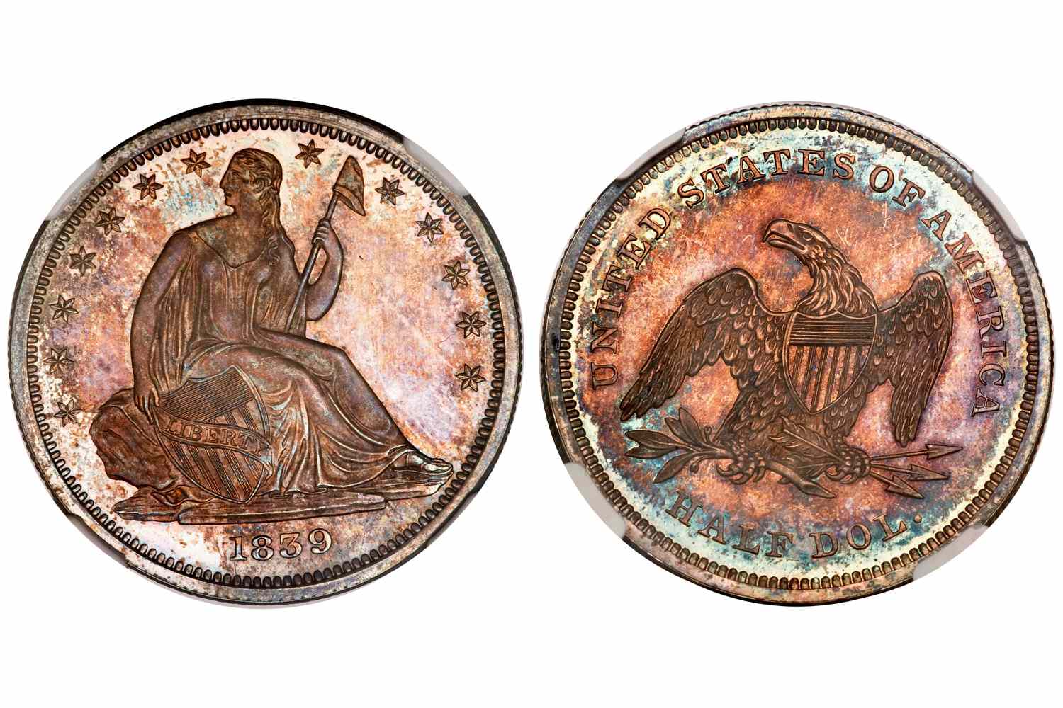 1839年，美国半美元被NGC评级为PR-65