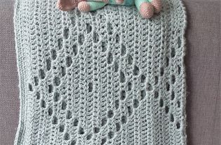 Filet Crochet Diamond Blanket Free Pattern