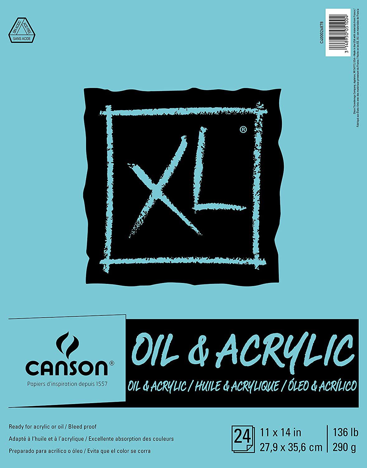 Canson XL系列石油和丙烯酸Paper Pad