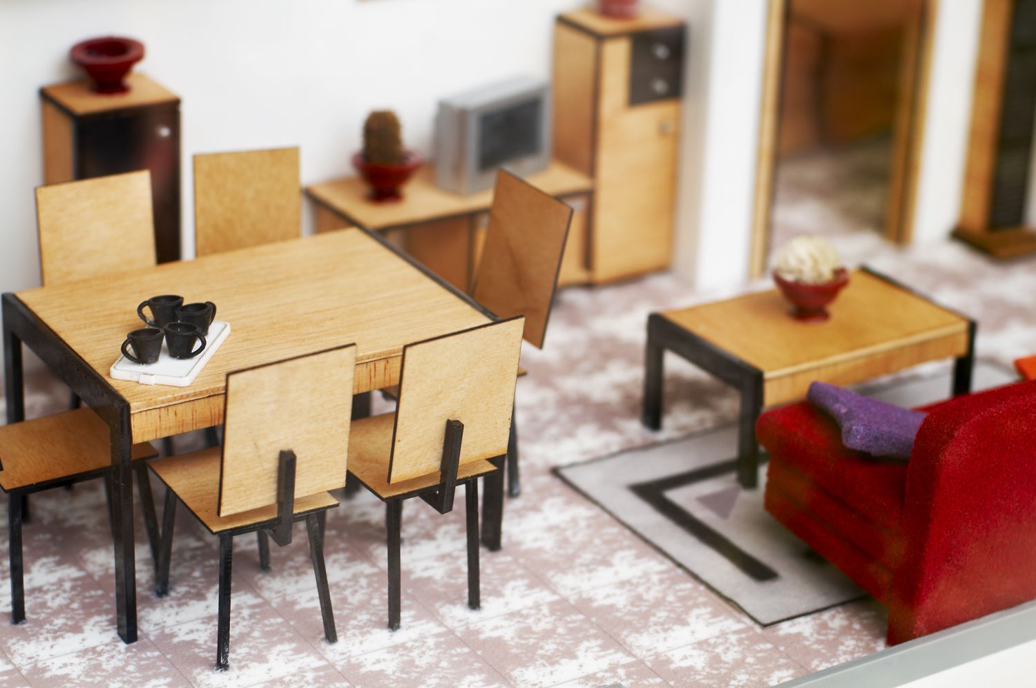玩偶之家,休息室,特写的小型家具