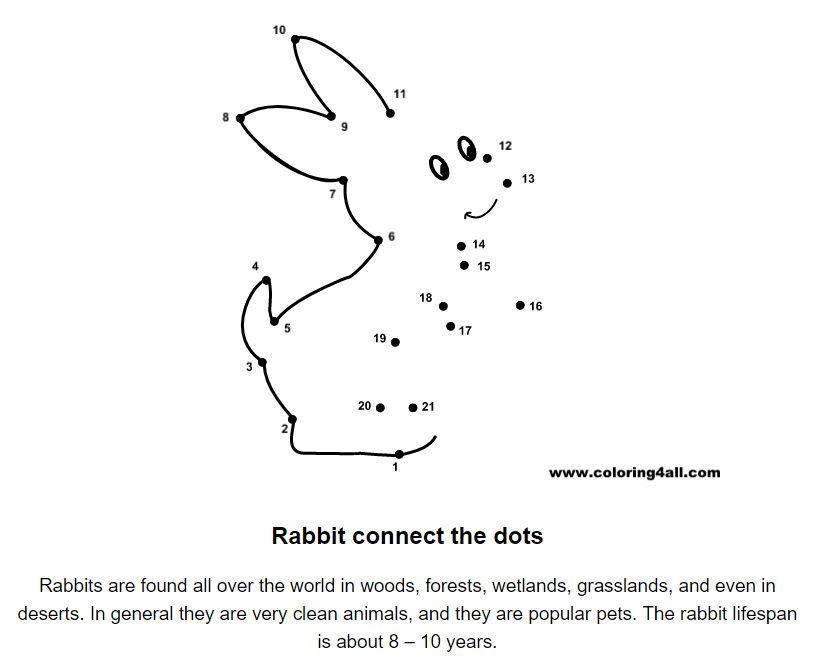 一个连点游戏组成一只兔子