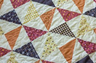 Quarter-Square Triangle Units in a Quilt