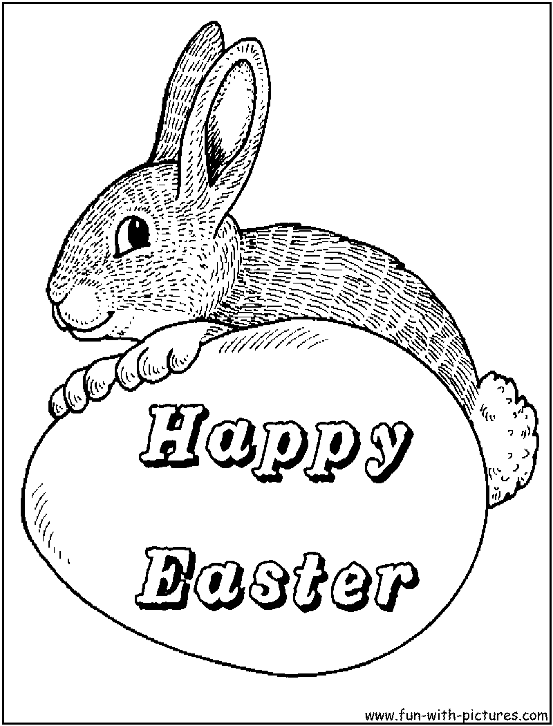彩蛋上的复活节兔子