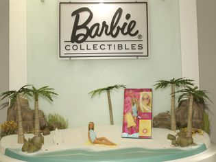 Barbie display at a toy show