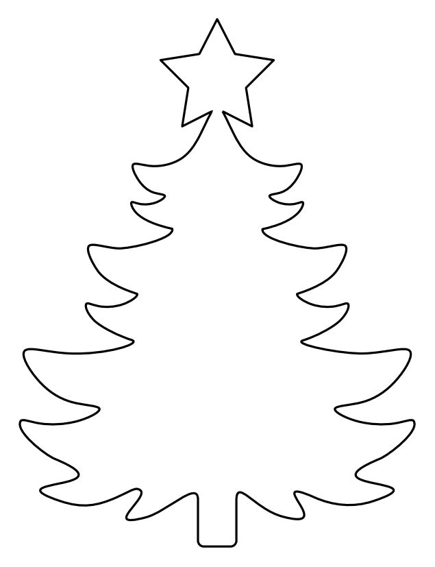一个模板为一棵圣诞树上面一颗恒星
